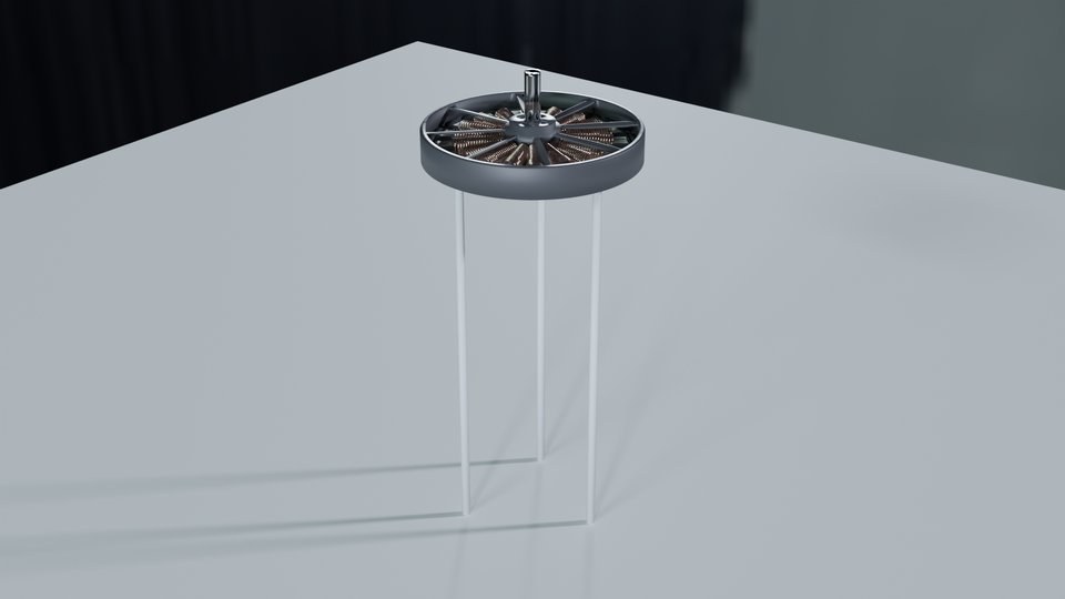 Render of the 12110 eVTOL motor, the largest in the set